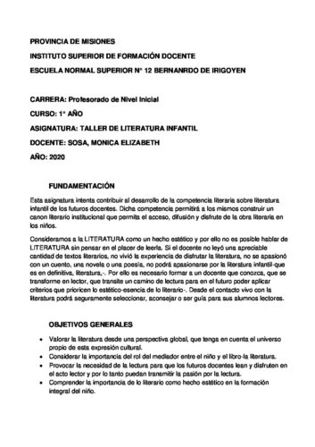 Instituto Superior de Formación Docente - Escuela Normal Superior Nº12