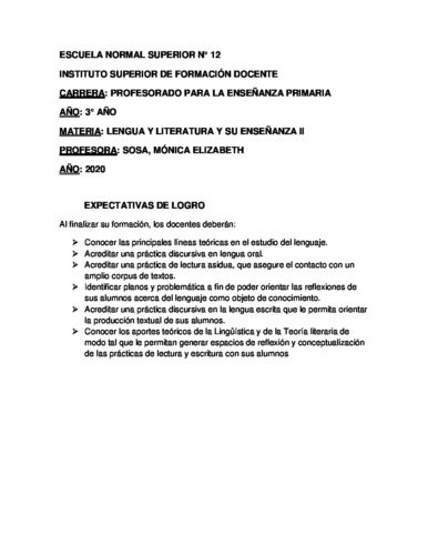 Instituto Superior de Formación Docente - Escuela Normal Superior Nº12